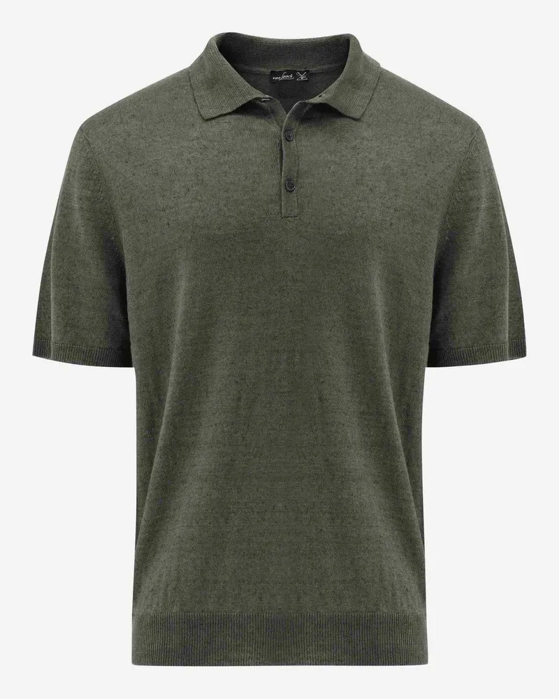 van Laack Poloshirt gestrickt aus Leinen Grün