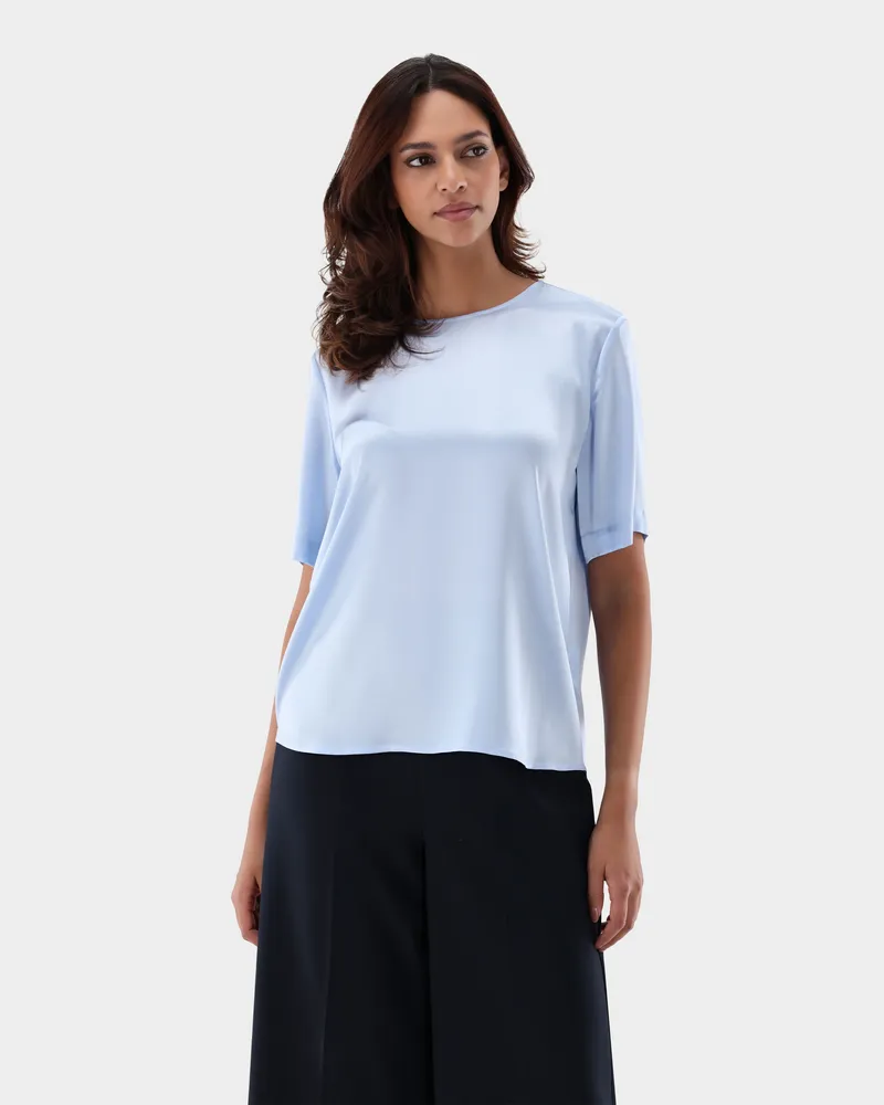 van Laack Blusentop aus Seide Blau