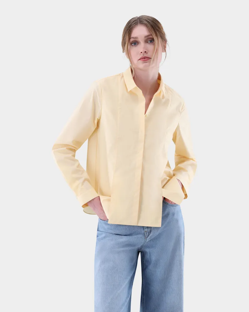 van Laack Hemdbluse cropped Boxy Fit Orange