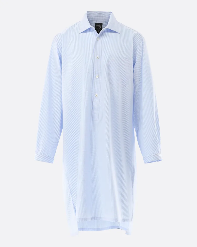 van Laack Nachthemd aus Baumwolle Blau