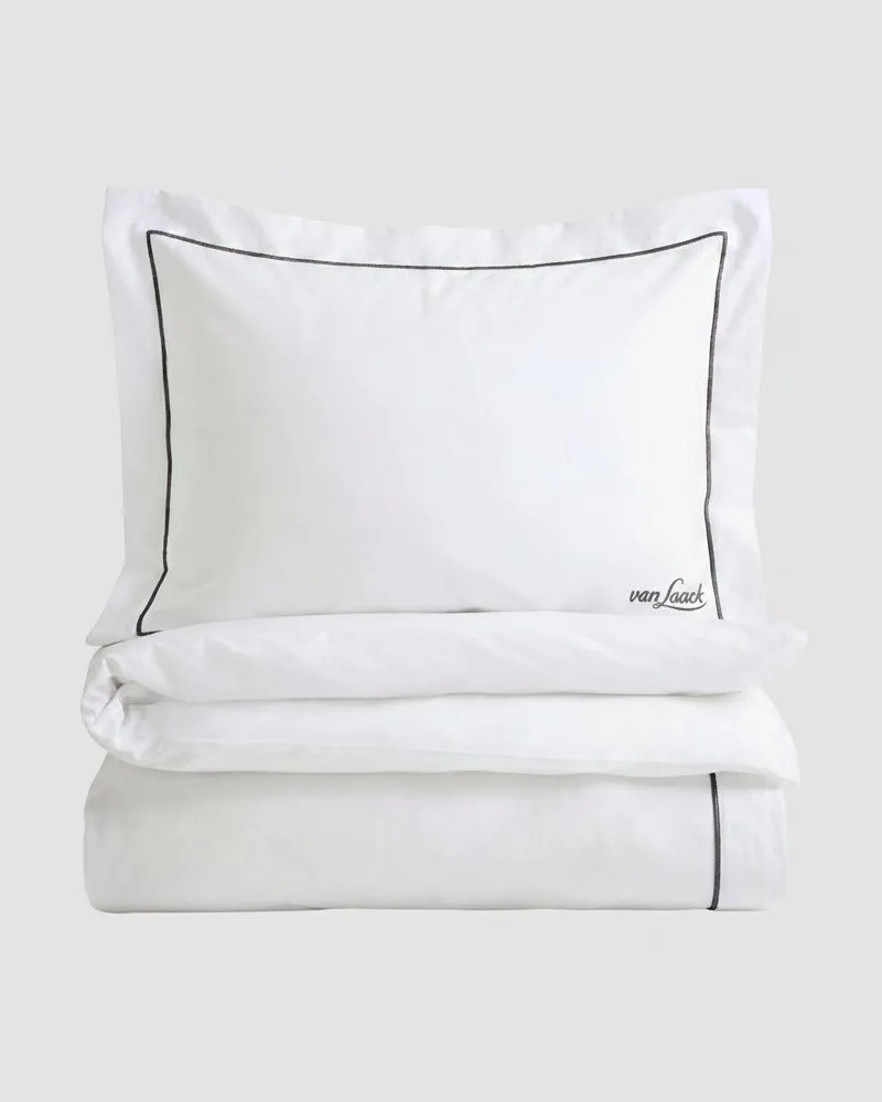 van Laack Bettwäsche 3er Set aus Perkal Baumwolle Weiß