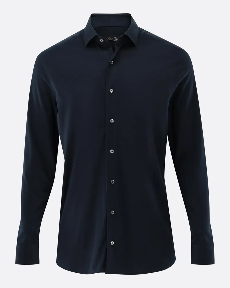 van Laack Jerseyhemd mit Kaschmir Blau