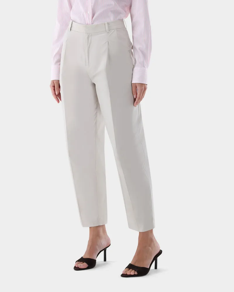 van Laack Hose mit zulaufendem Bein Cremefarben