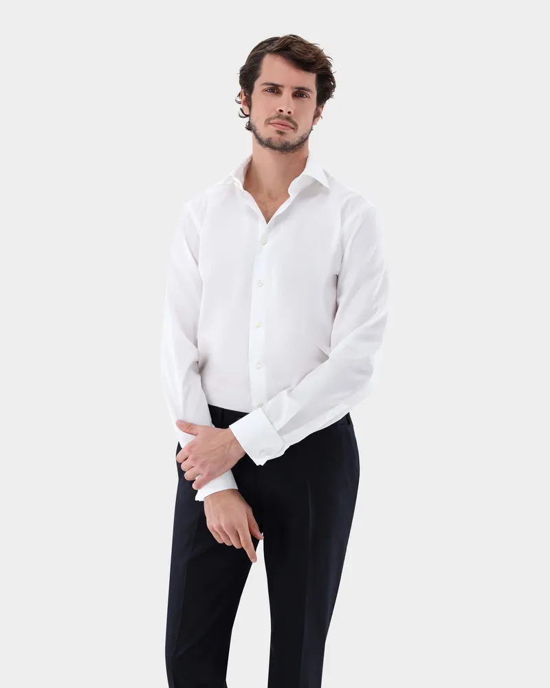 van Laack Popeline-Hemd Tailor Fit Weiß