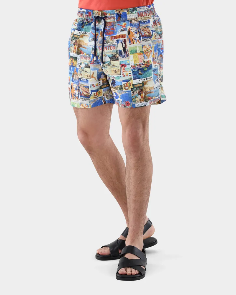van Laack Badehose mit Druck Blau