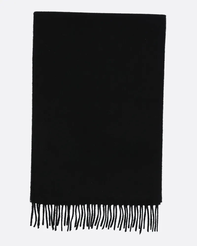 van Laack Schal aus Kaschmir mit Fransen Schwarz