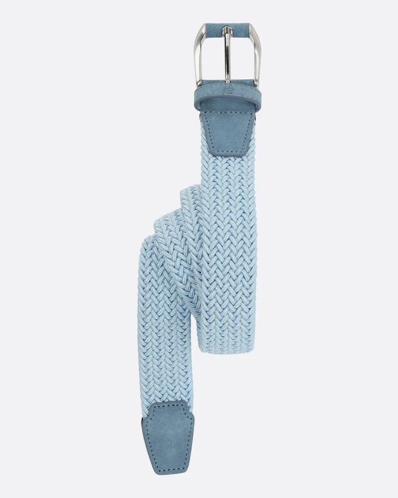 van Laack Geflochtener Gürtel mit Lederspitzen Blau