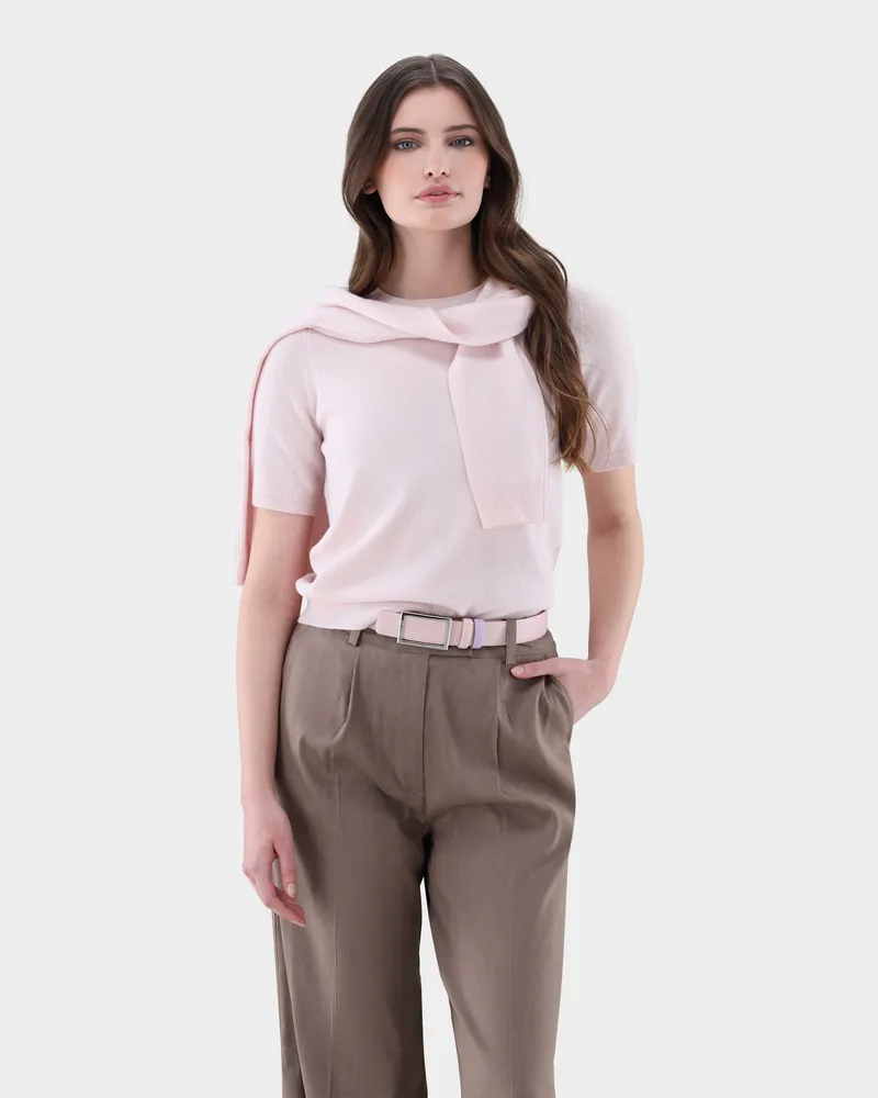 van Laack Strickjacke aus Kaschmir mit Rundhalsausschnitt Rot