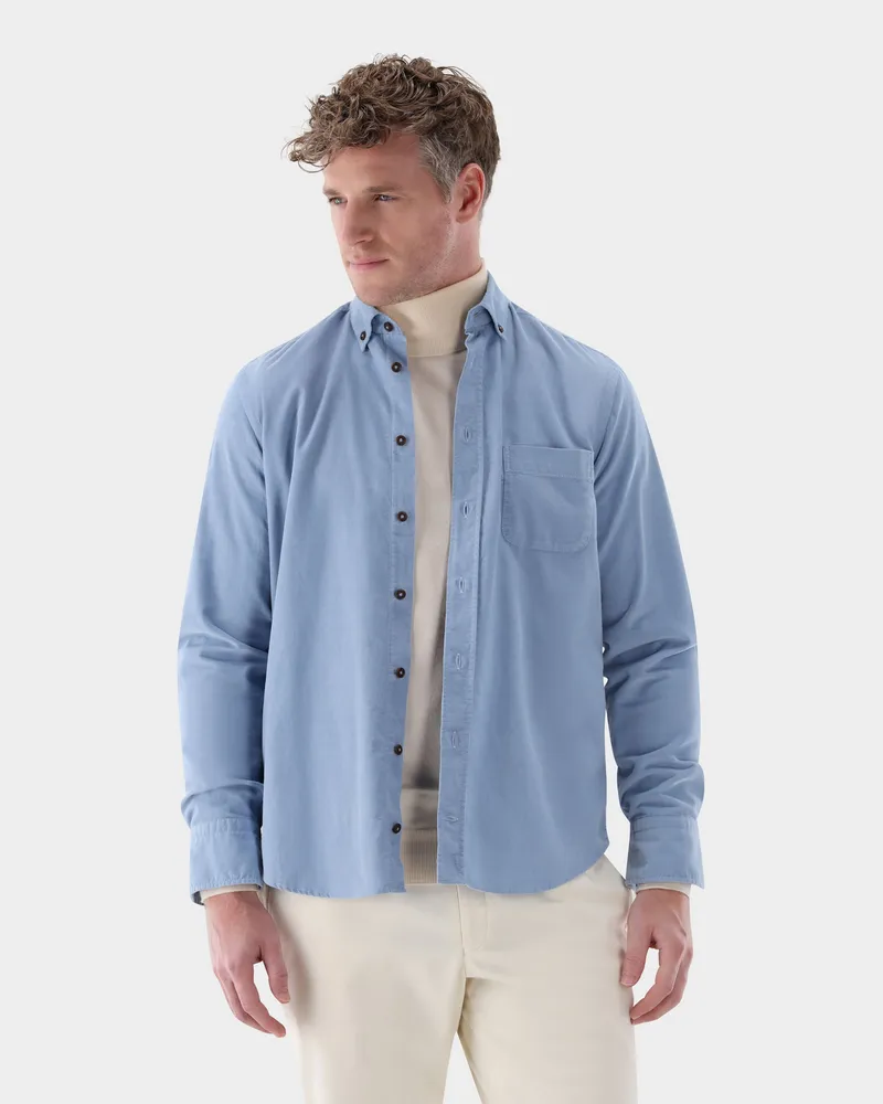 van Laack Kordhemd Tailor Fit Blau