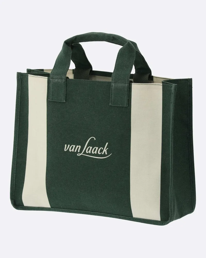 van Laack Tote Bag gestreift Grün