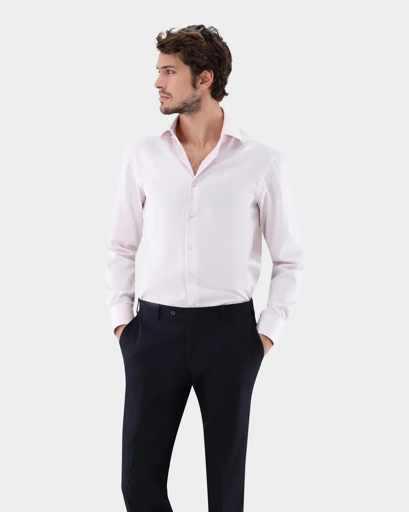 van Laack Bügelfreies Twill Hemd Tailor Fit Rot