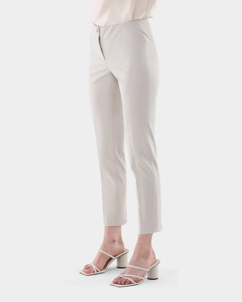 van Laack Businesshose mit 7/8 länge Slim Fit Cremefarben
