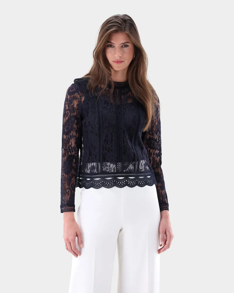 van Laack Top aus Spitze Blau