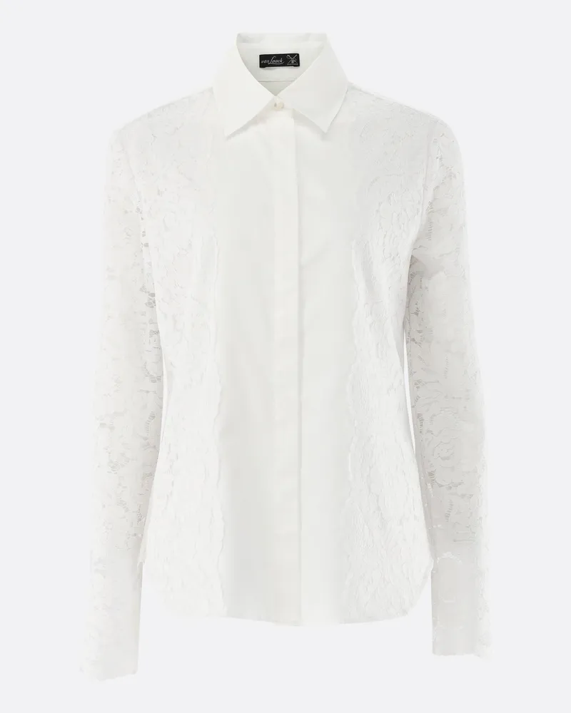 van Laack Hemdbluse mit Spitzenärmeln Bleichen: