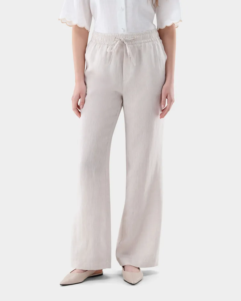 van Laack Palazzo-Hose aus Leinen Beige