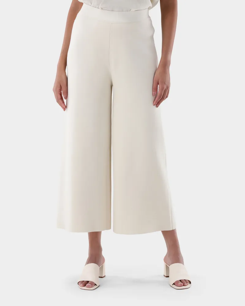 van Laack Strickhose mit ausgestelltem Bein Beige