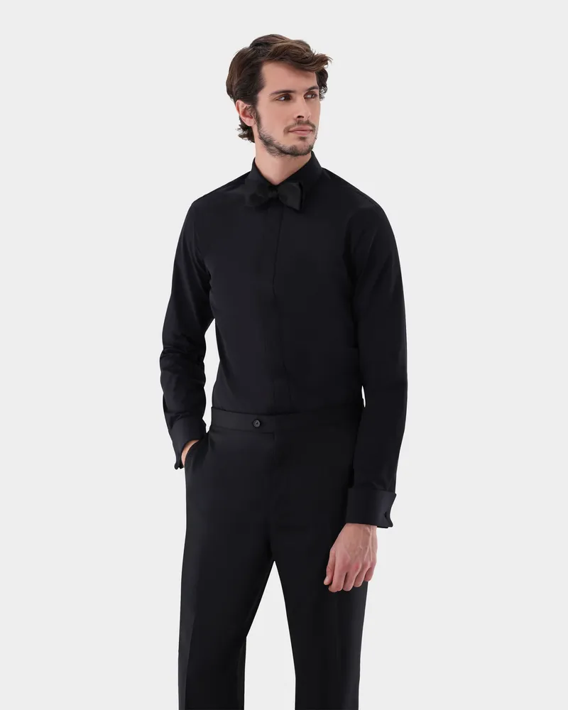 van Laack Smokinghemd Tailor Fit Schwarz