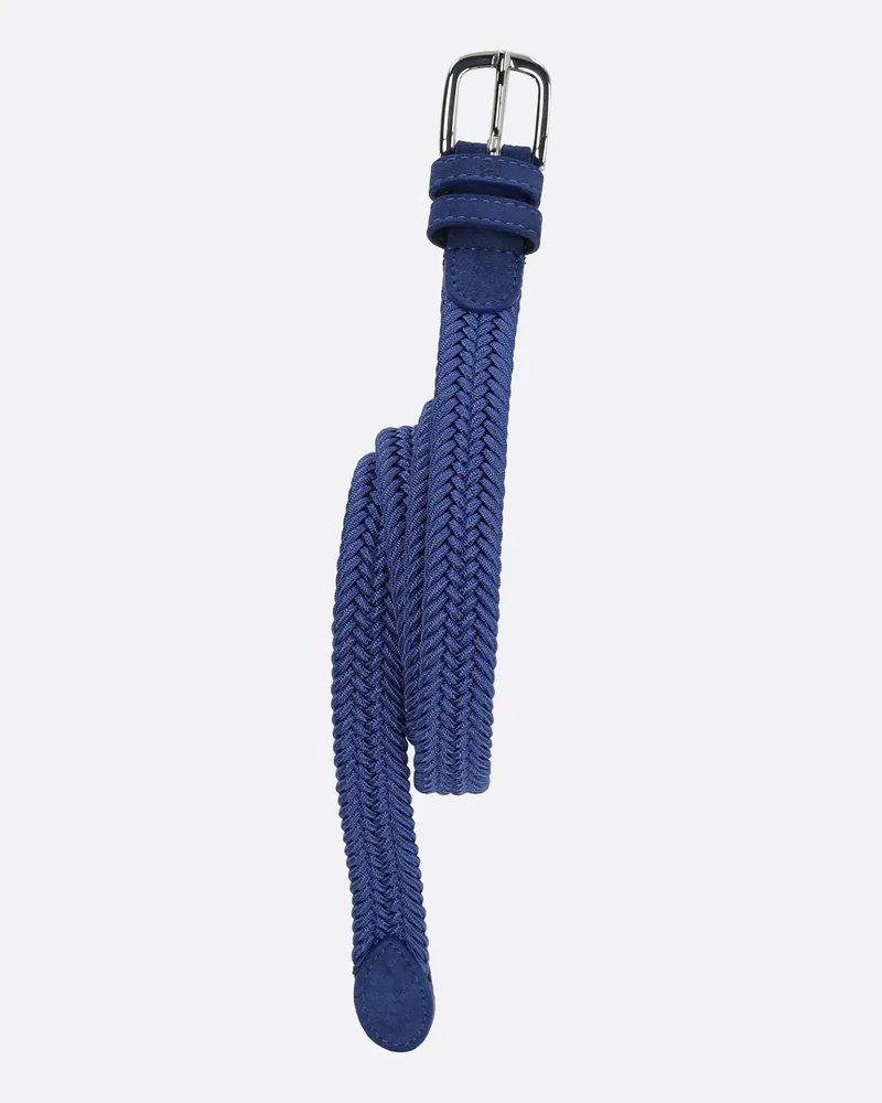 van Laack Flechtgürtel aus elastischem Material Blau