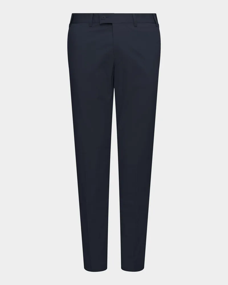 van Laack Chino mit Stretch Slim Fit Blau