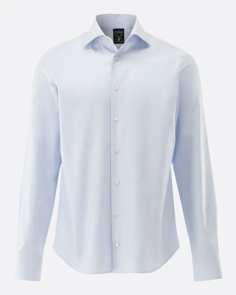 van Laack Businesshemd mit Fischgrat Blau