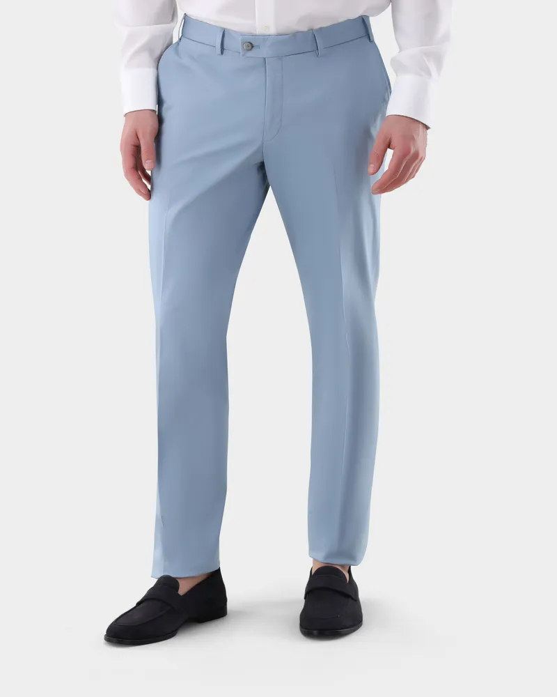 van Laack Chino mit Stretch Slim Fit Blau