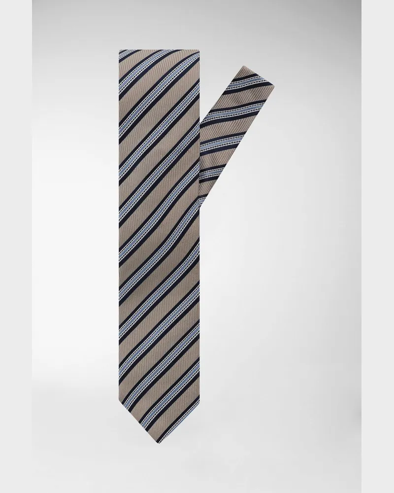 van Laack Krawatte Beige/Braun Blau