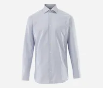 Gestreiftes Oxfordhemd mit Haifischkragen Comfort Fit