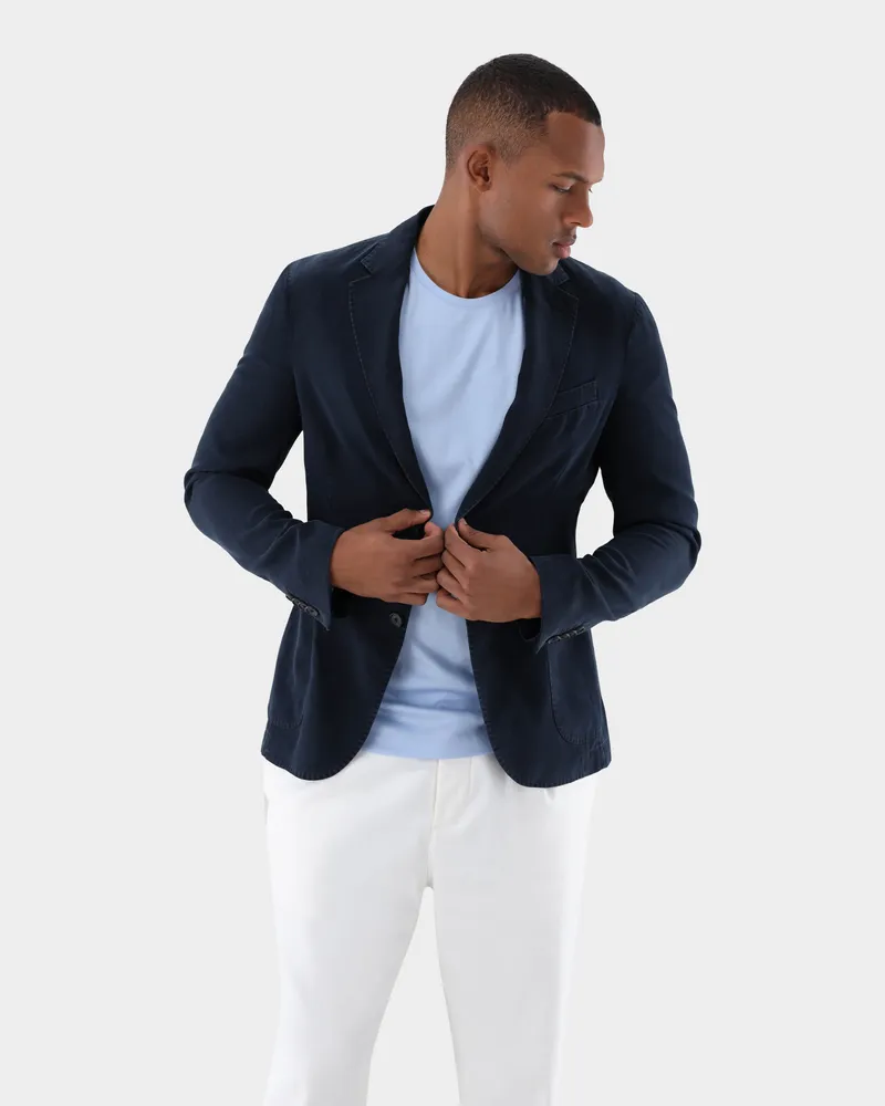 van Laack Sakko aus Lyocell Blau