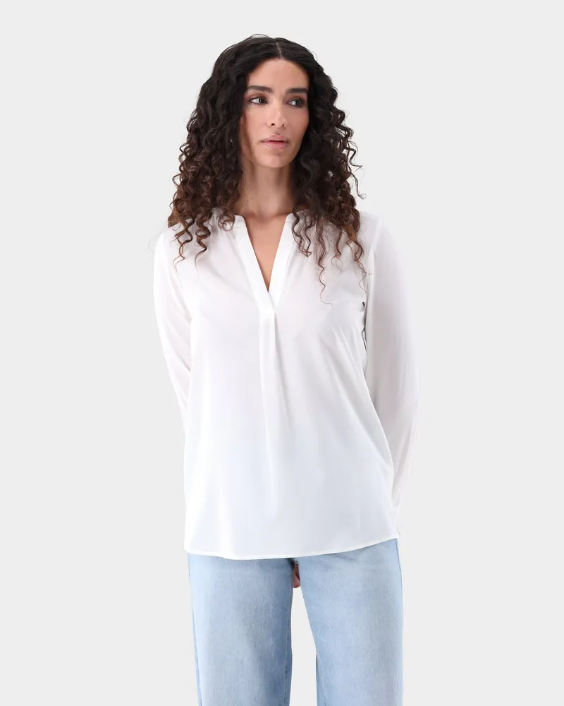 van Laack Tunika aus Seide mit Stretch Cremefarben