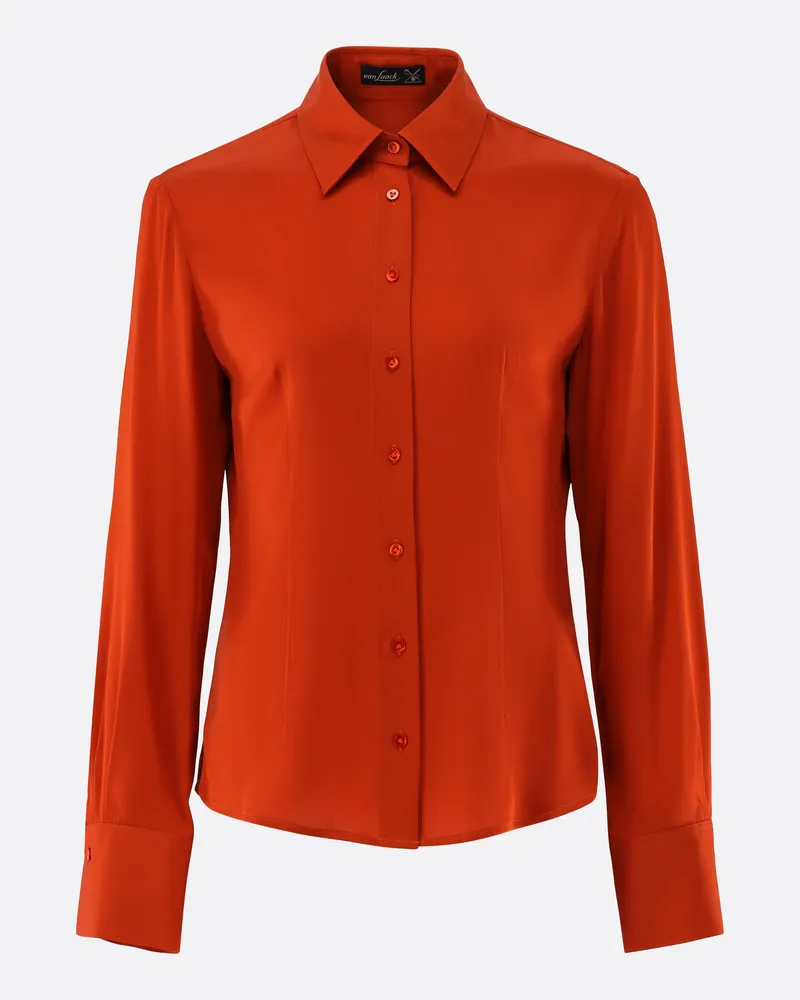 van Laack Hemdbluse aus Seide mit Stretch Orange