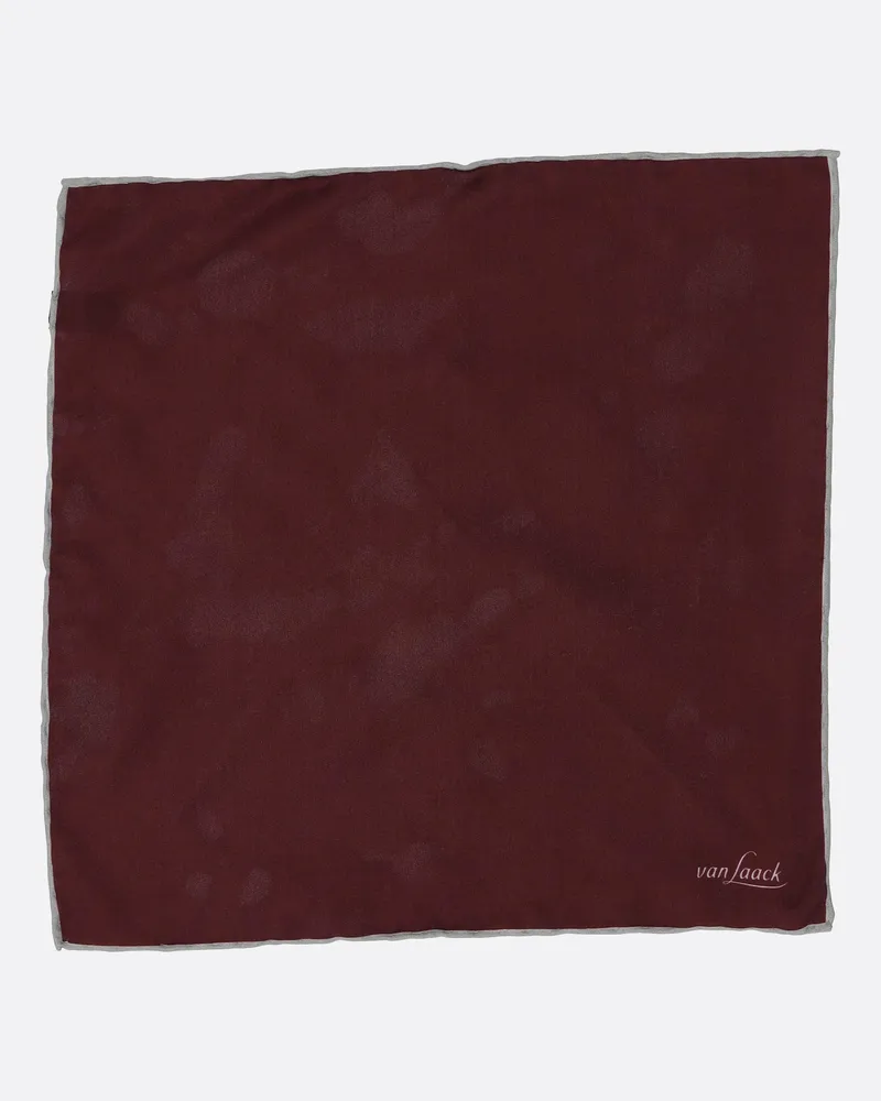 van Laack Einstecktuch aus Seide mit Kontrastrahmen Rot