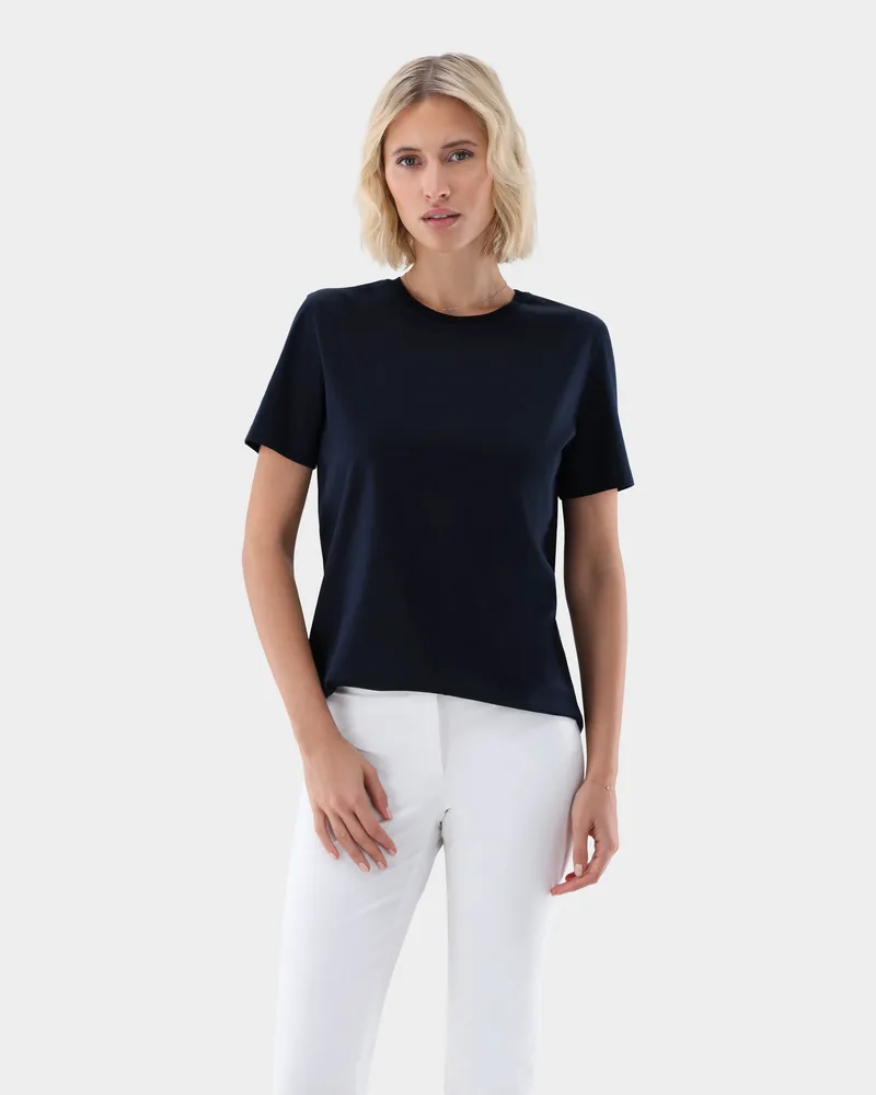 van Laack T-Shirt aus Schweizer Baumwolljersey Blau