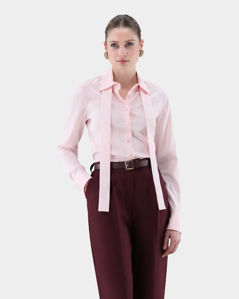 van Laack Hemdbluse aus Seide Lila