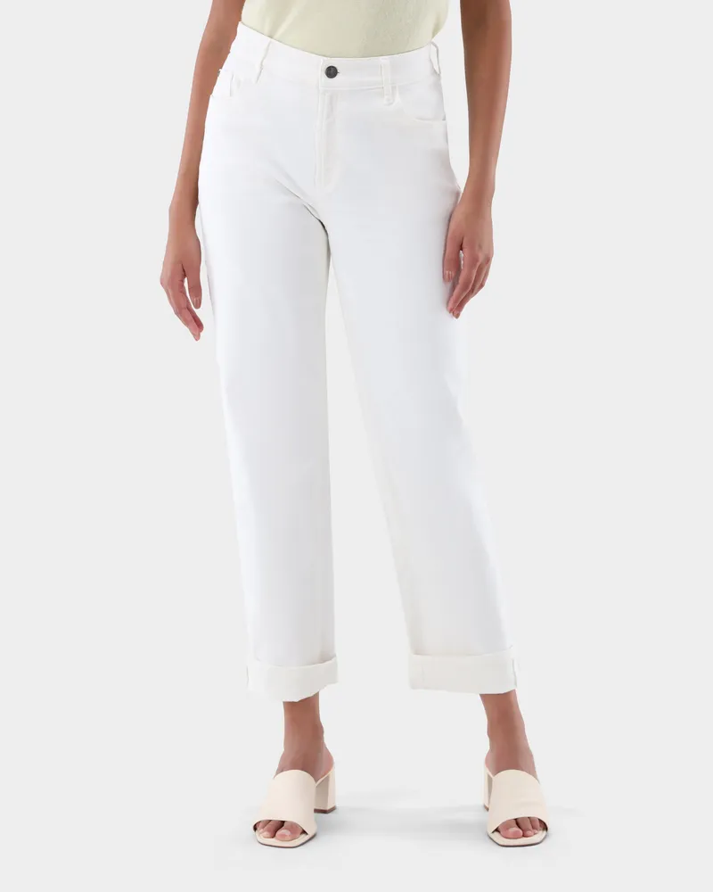 van Laack Jeans mit zulaufender Passform Cremefarben