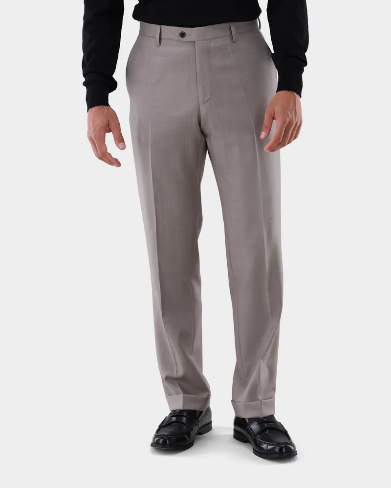 van Laack Hose aus Schurwolle mit Straight Leg Beige