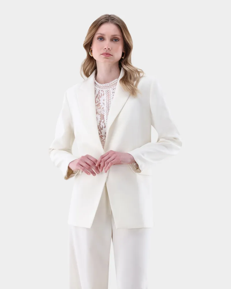 van Laack Blazer mit geradem Saum und Pattentaschen Bleichen: