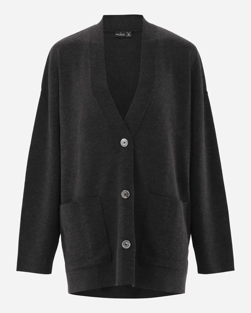 van Laack Oversized Strickjacke mit Merino und Viskose Beige