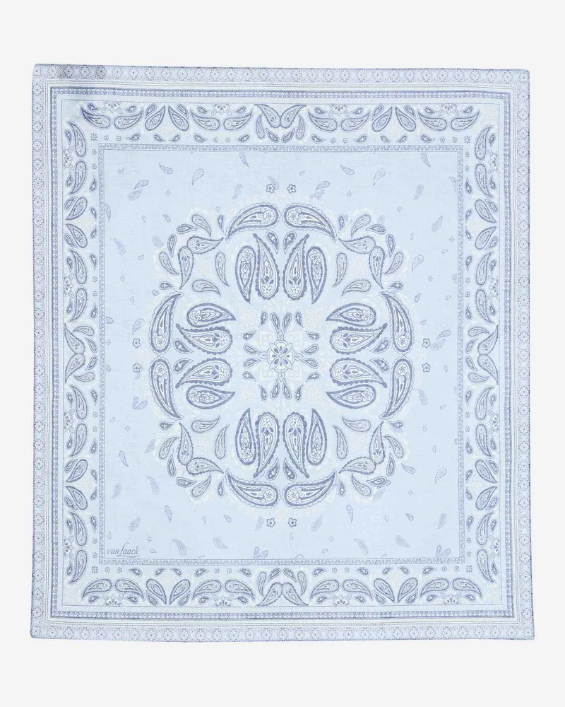 van Laack Tuch mit Bandana Print Blau