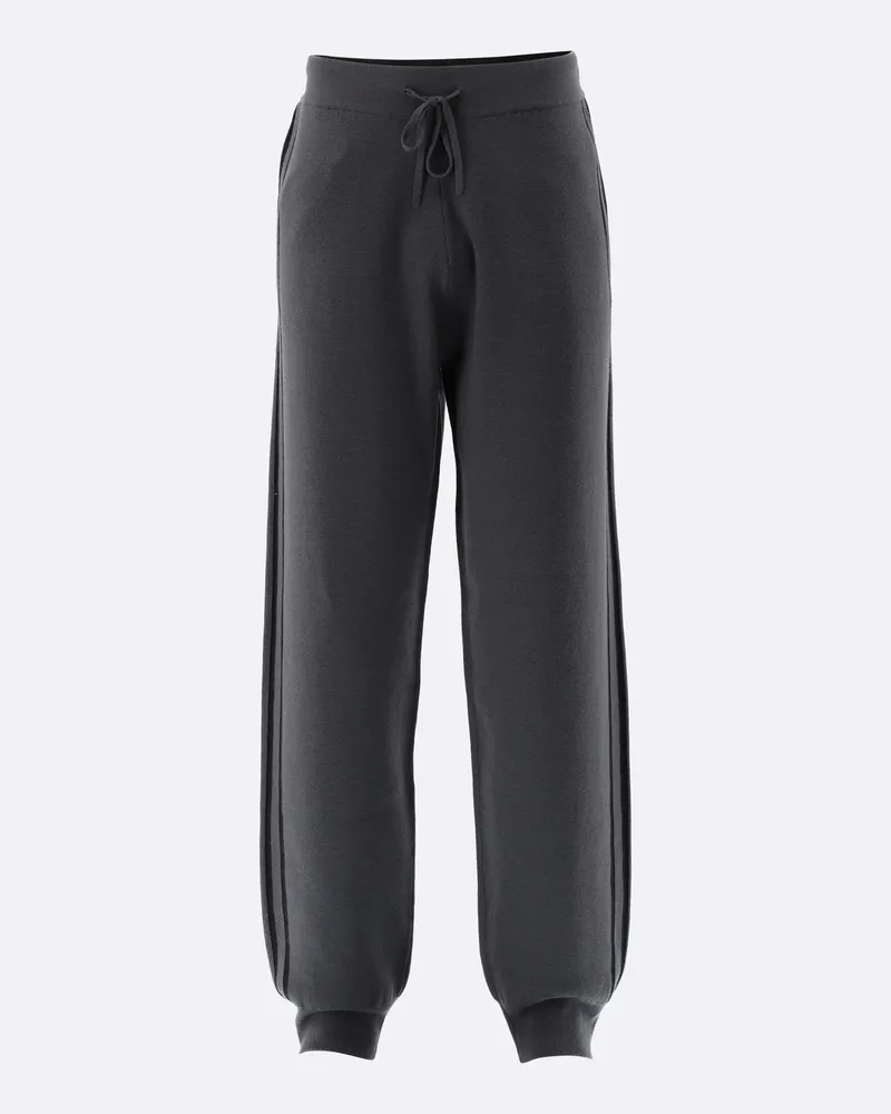 van Laack Jogginhose mit Wolle und Seide Grau
