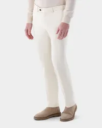 van Laack Schmale Chino aus Baumwolle mit Stretch Weiß