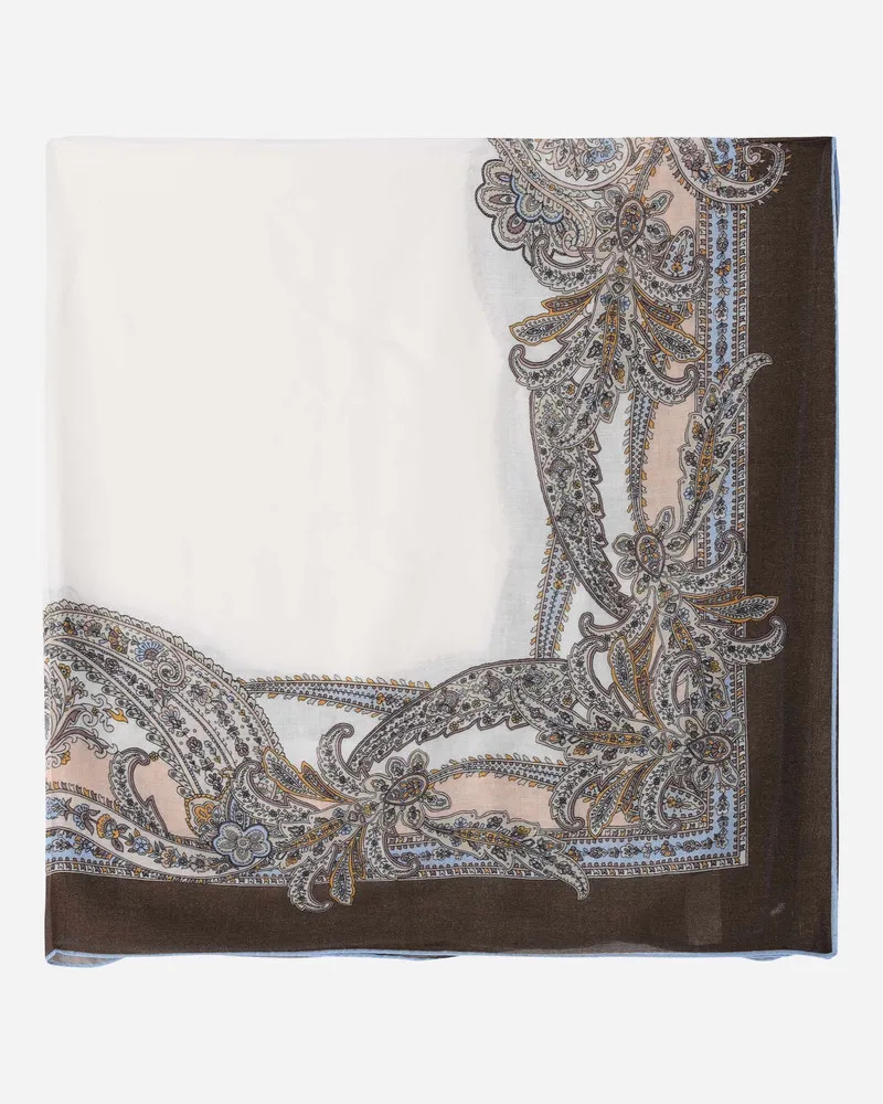 van Laack Tuch mit Paisley Druck Beige