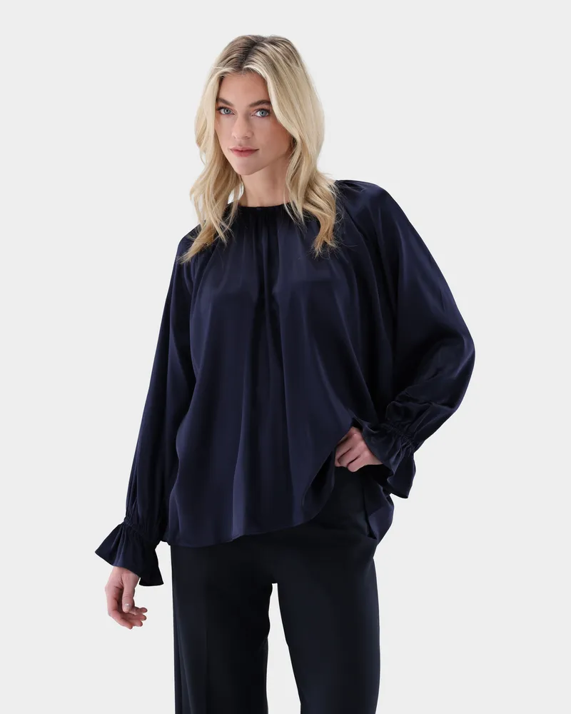 van Laack Schlupfbluse aus Seide Blau