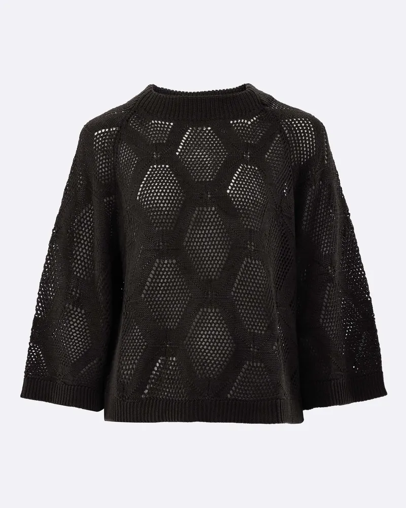 van Laack Loose Fit Pullover aus Ajoure Strick Beige