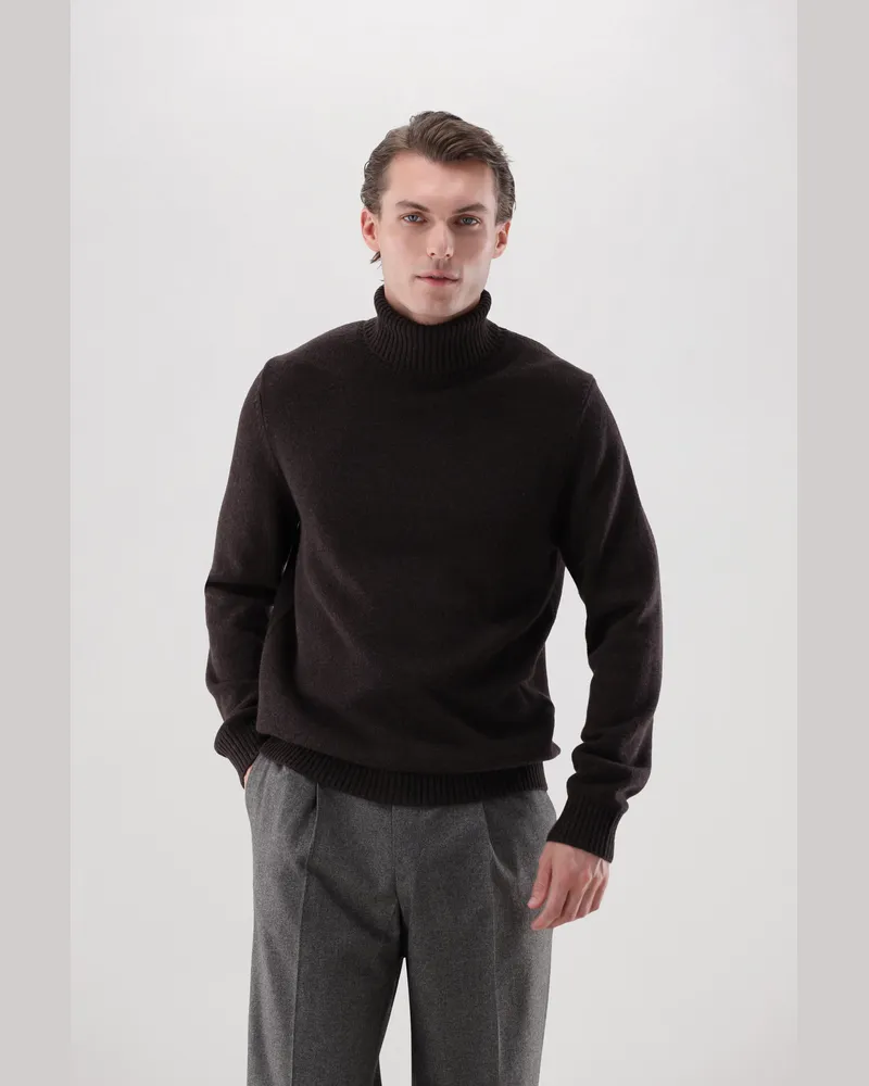 van Laack Rollkragenpullover aus Kaschmir Beige