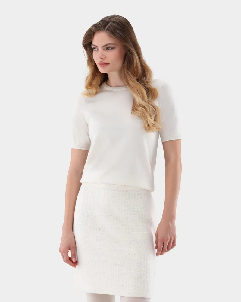 van Laack Kaschmir Strick T-Shirt Bleichen: