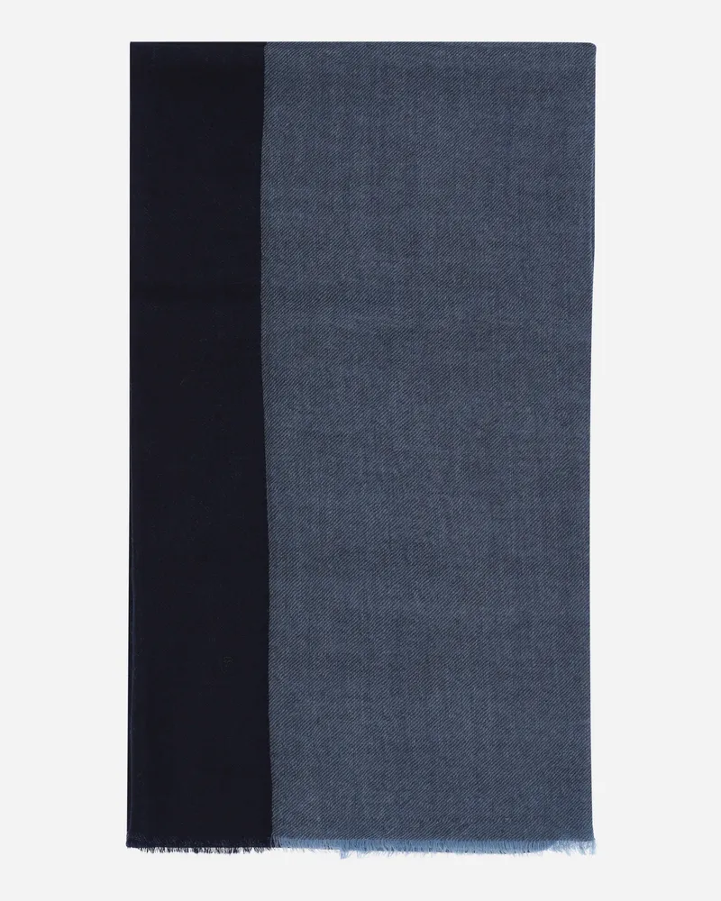 van Laack Leichter Schal aus Schurwolle Blau