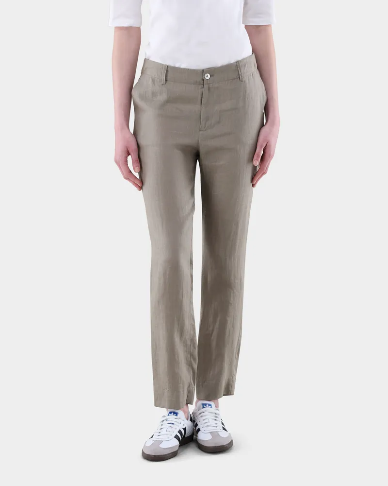 van Laack Hose mit mittelhohem Bund und Stretch Grün