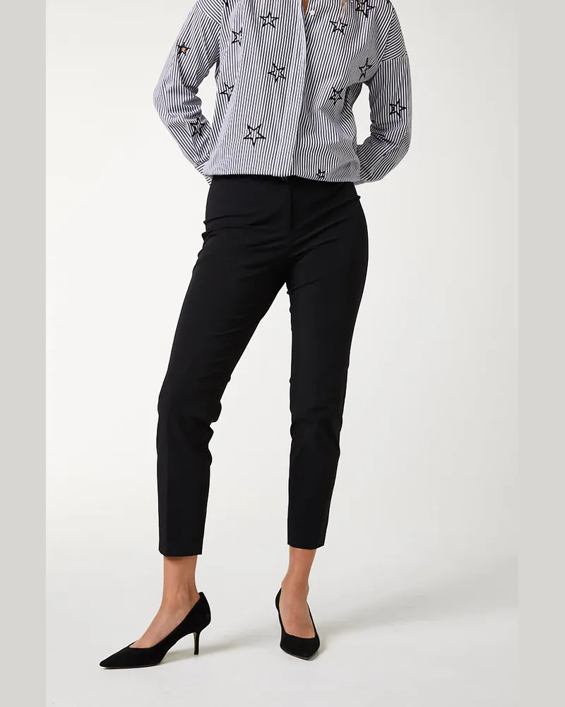van Laack Businesshose mit 7/8 länge Slim Fit Schwarz