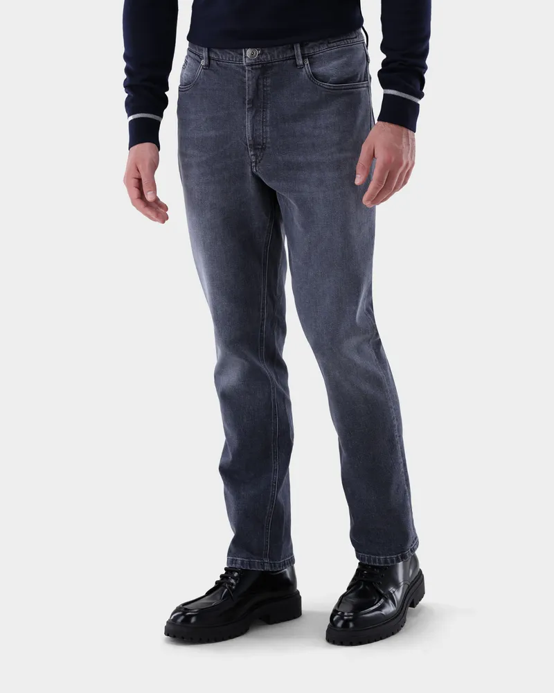 van Laack Jeans mit Stretch und geradem Bein Grau
