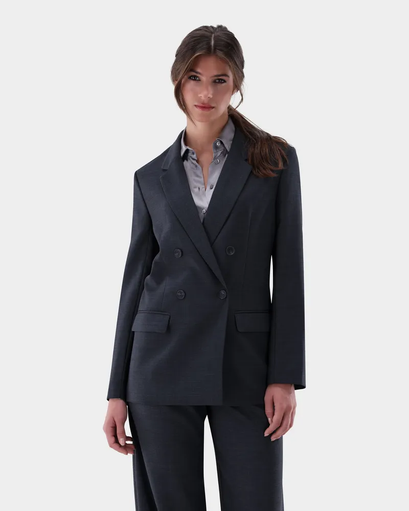 van Laack Doppelreihiger Blazer Grau